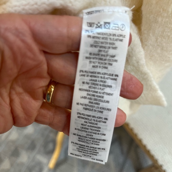 French Connection WISH Sequined Ivory Sweater, Large, NWOT - Picture 3 of 4